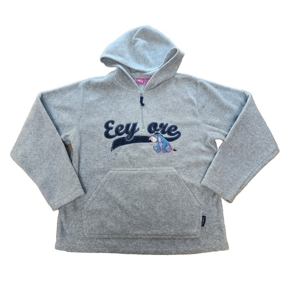 Disney vintage Eeyore 1/4 zip hoodie size 12/14 large juniors women’s grey